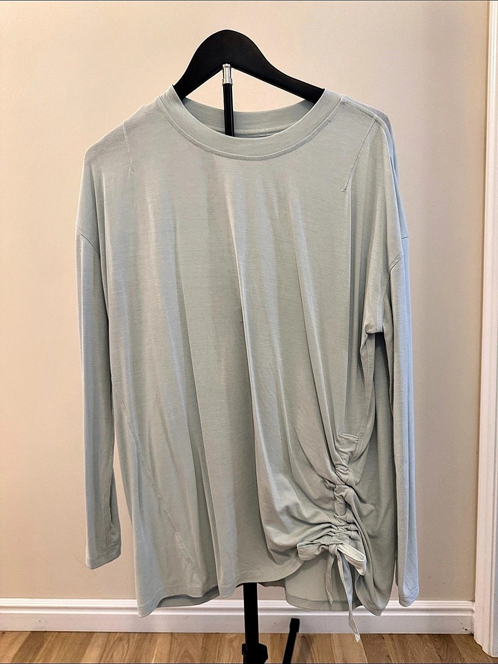Lululemon Side Cinch Long Sleeve Crew Tunic light blue.